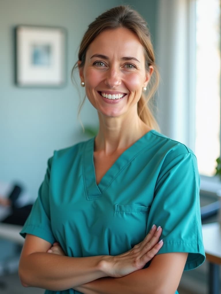Kliniğinde çalışan ruhsatlı bir fizyoterapist